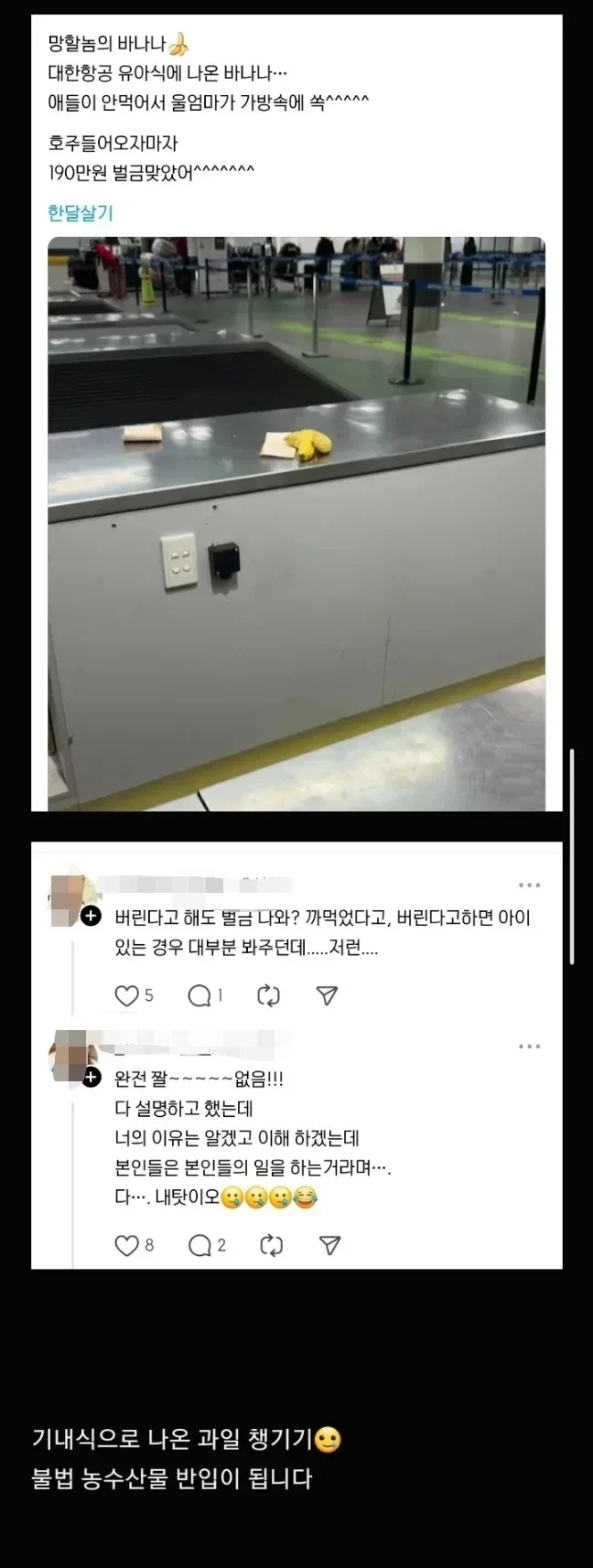 기내식 남았다고 챙기면 절대 안되는 이유