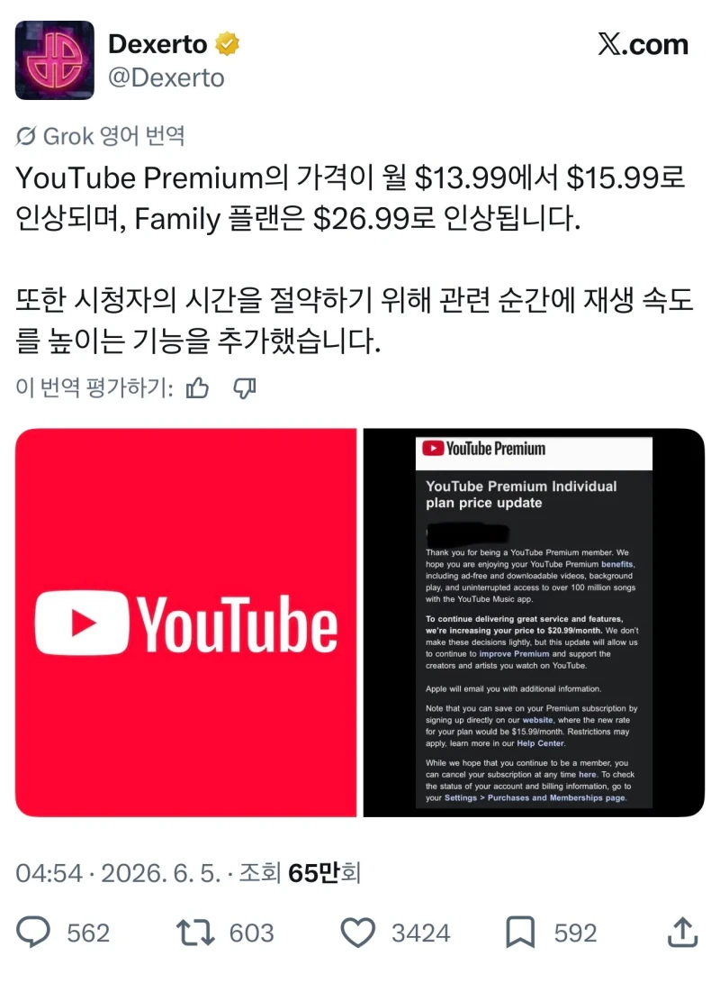 유튜브 프리미엄 최근 근황