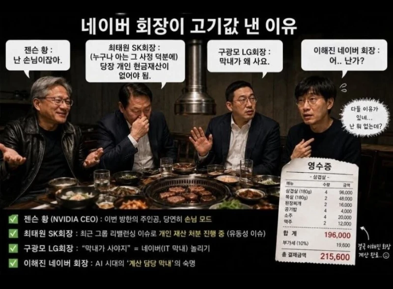 네이버 회장이 고기값을 낸 이유