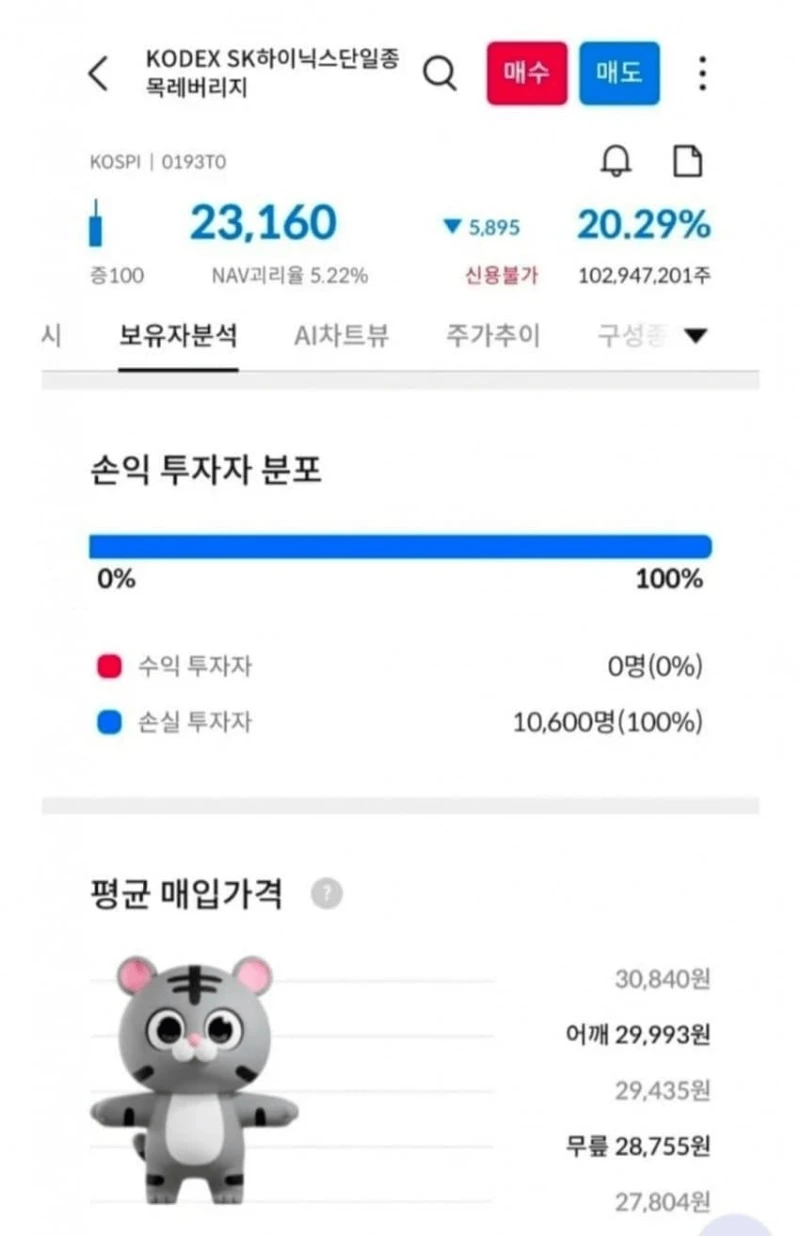 하이닉스 레버리지 투자자 전원 손실
