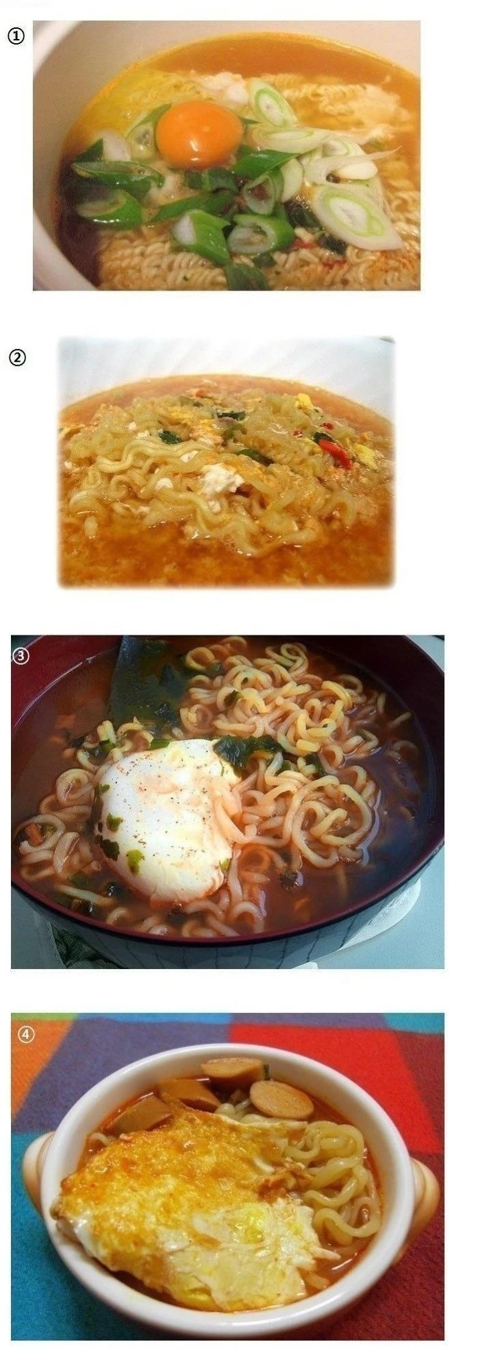 이중에 가장 선호하는 라면 계란 취향은?