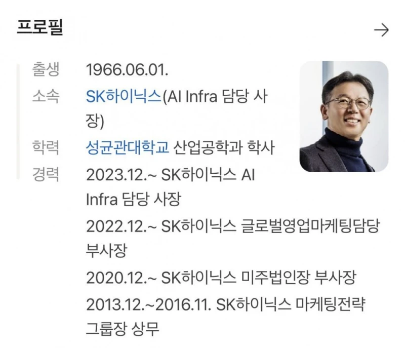 SK하이닉스 김주선 사장 1,000주 매도 
