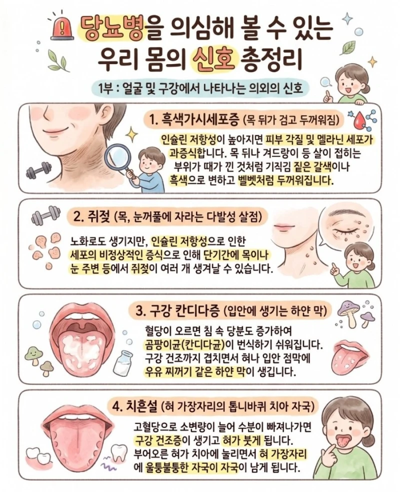 당뇨병을 의심해 볼 수 있는 우리 몸의 신호 총정리
