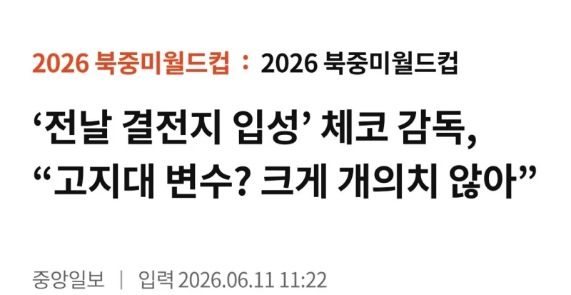 오늘자 체코가 진 이유