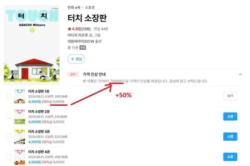 7월1일부터 다수의 e북책들 가격 대폭 인상 예정-4