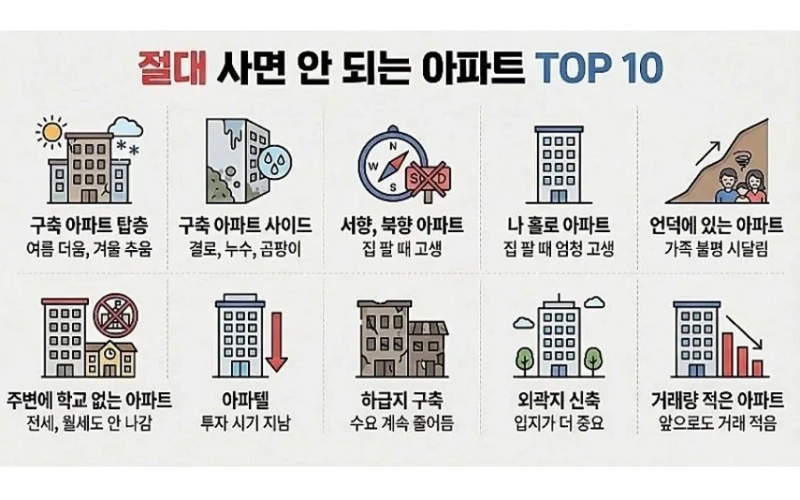 절대로 사면 안 되는 아파트 TOP 10 ......