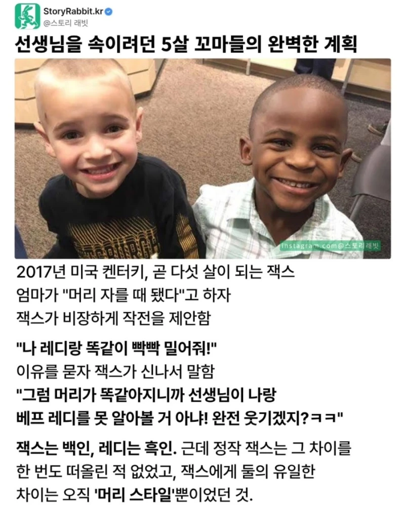 선생님을 속일려던 5살 꼬마들의 완벽한 계획