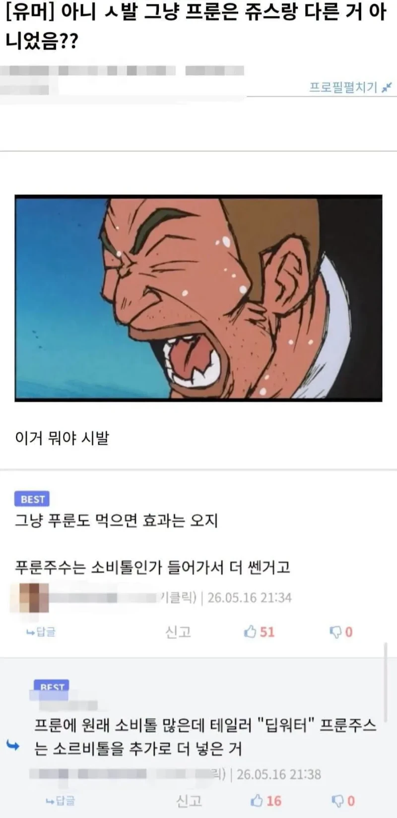 프룬 15알 섭취 생생 후기