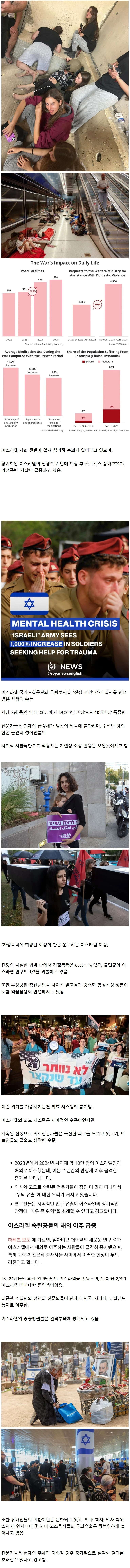 심리적으로 점점 무너지고 있는 이스라엘 사회
