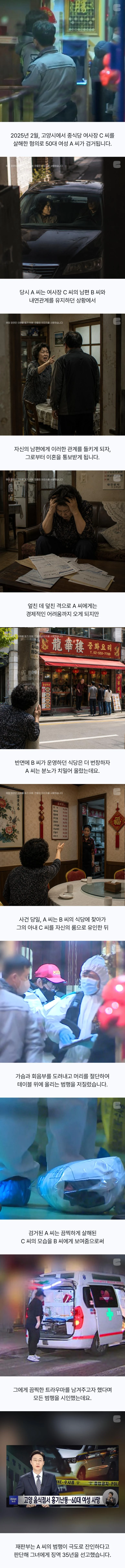 내연남 아내 머리를 절단한 끔찍한 중식당 살인사건