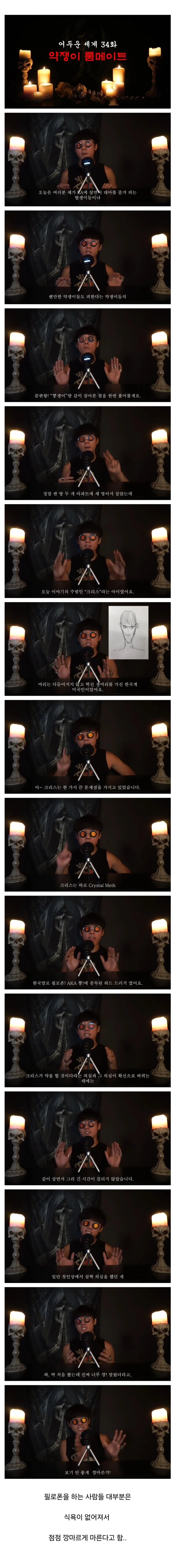 필로폰 중독자 룸메랑 같이 산 썰