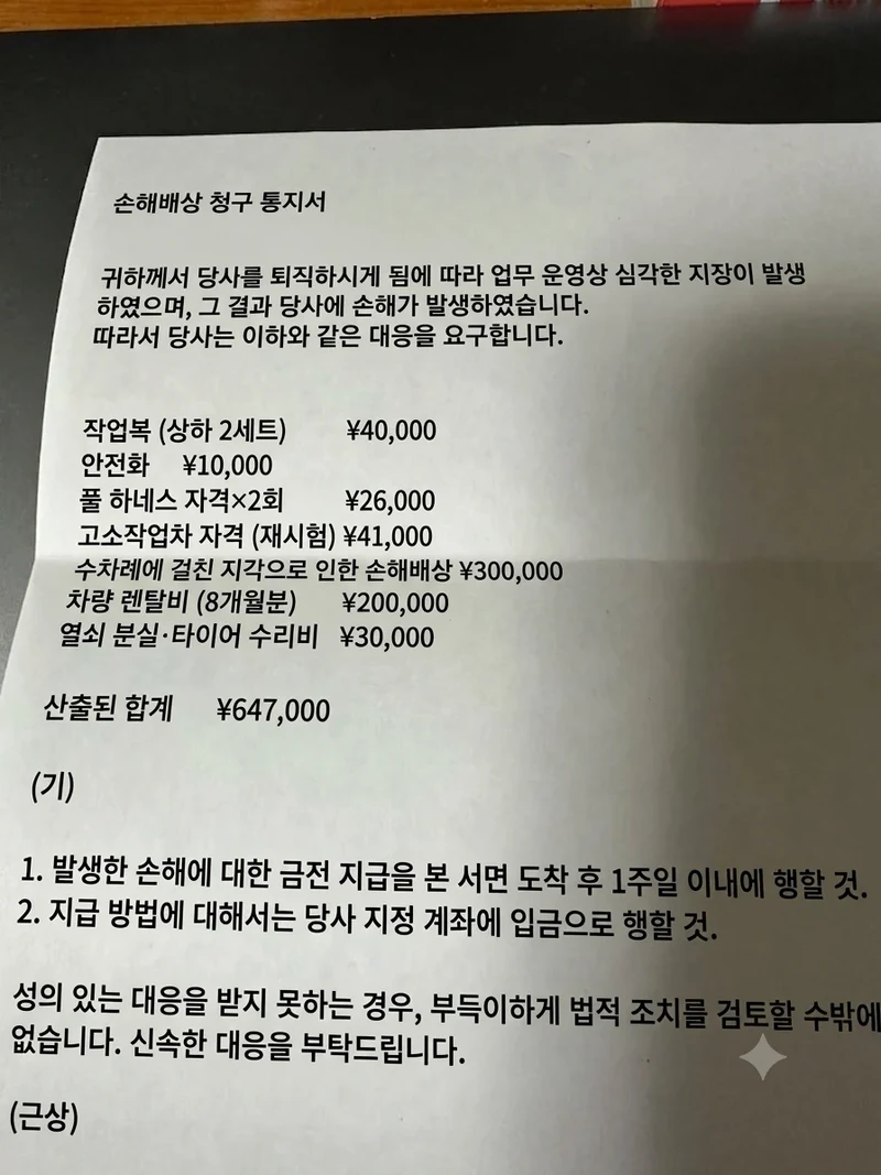 일본 지방 중소기업에서 종종 보인다는 갈취수법-2