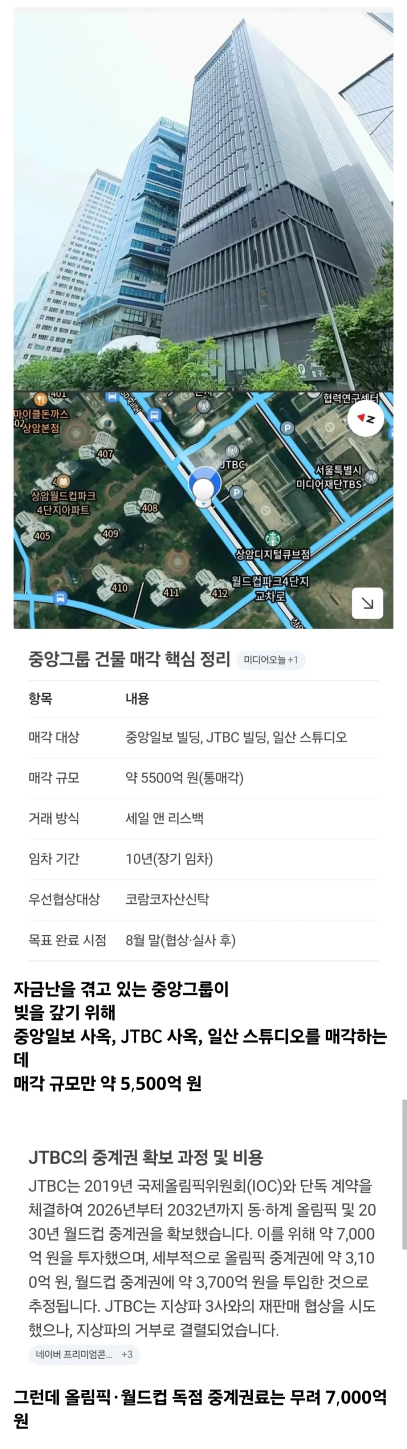 JTBC 독점 중계권료가 얼마나 미쳤는지 알려주는