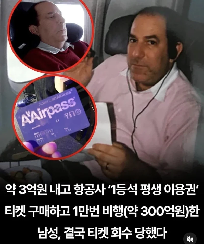 비행기 1등석 평생 이용권 결말