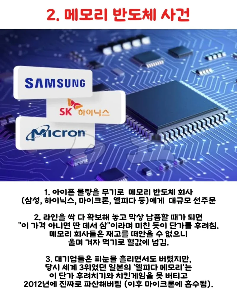 애플한테 통수 당한 기업들-2