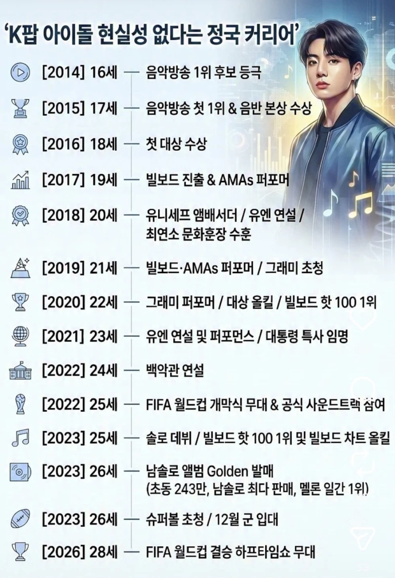 BTS 정국의 커리어