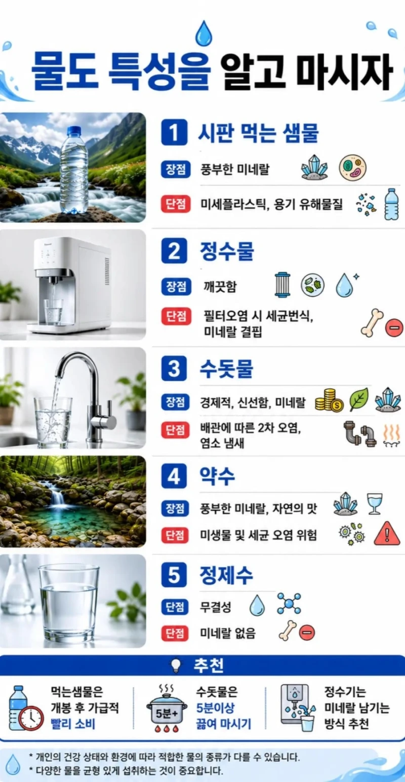 물도 특성을 알고 마시자