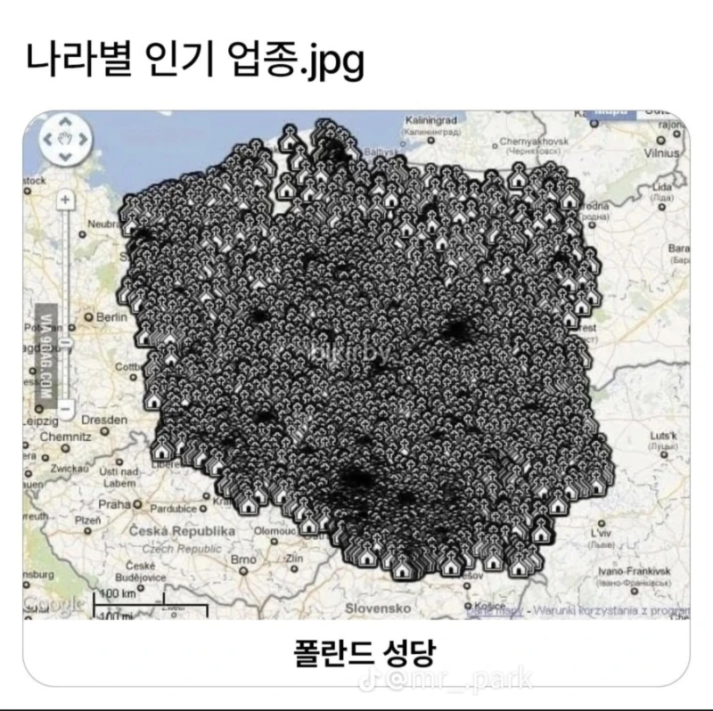 나라별 인기 업종
