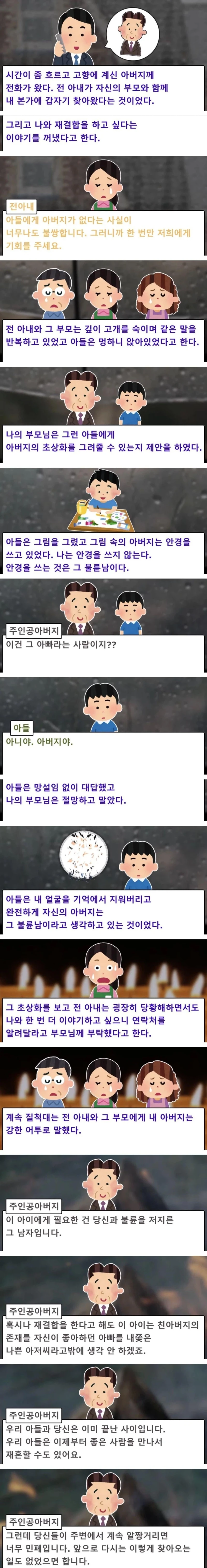 이혼한 전처가 찾아왔다