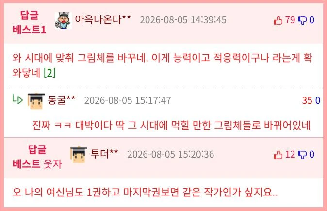 41년간의 그림체 변화-2