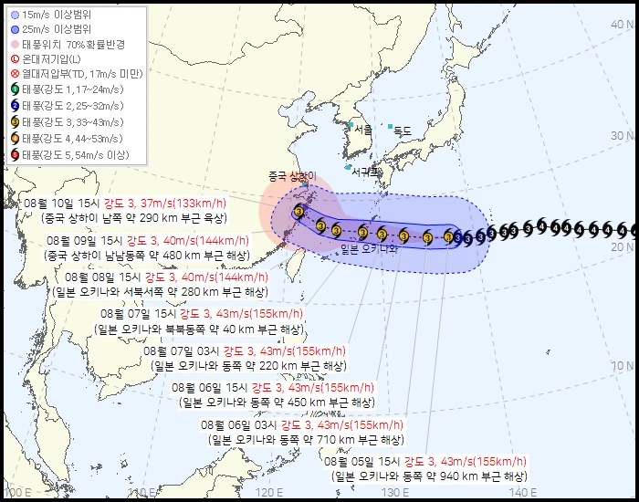 '제 13호 태풍' 돌핀 대한민국 패싱 확정