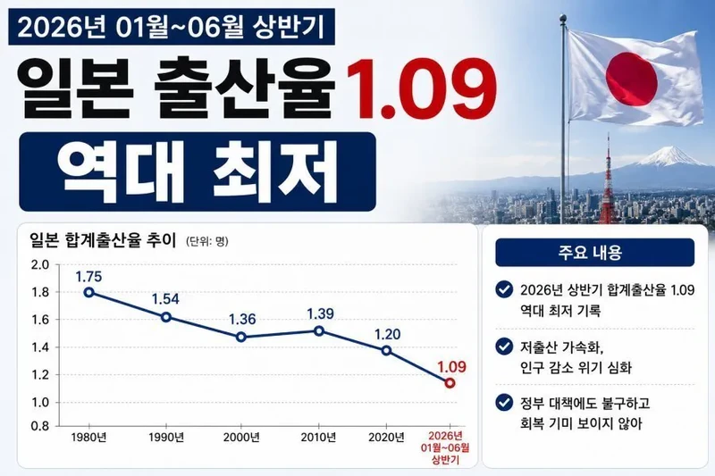 일본 출산율 최신 근황