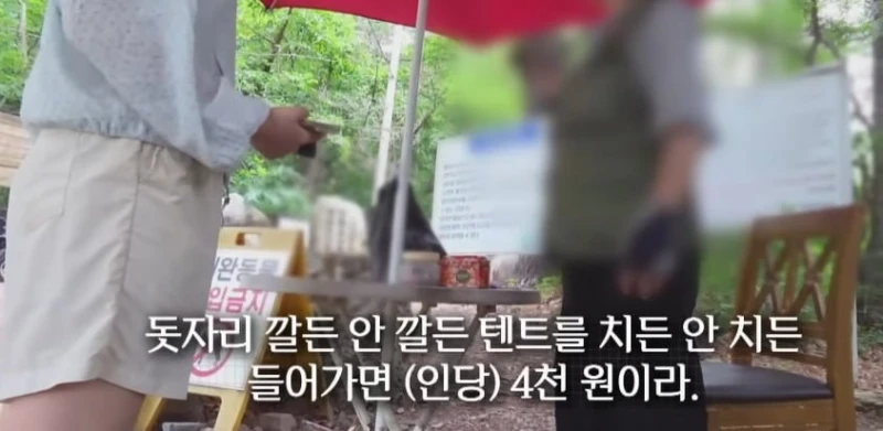 미쳐버린 계곡 입장료