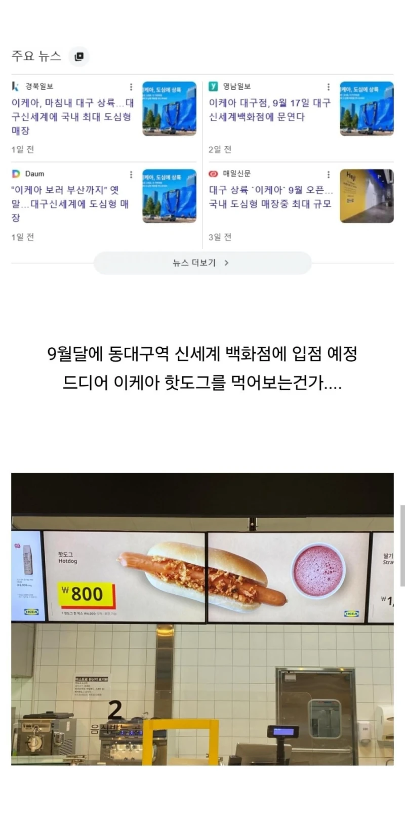 이케아 드디어 대구 상륙