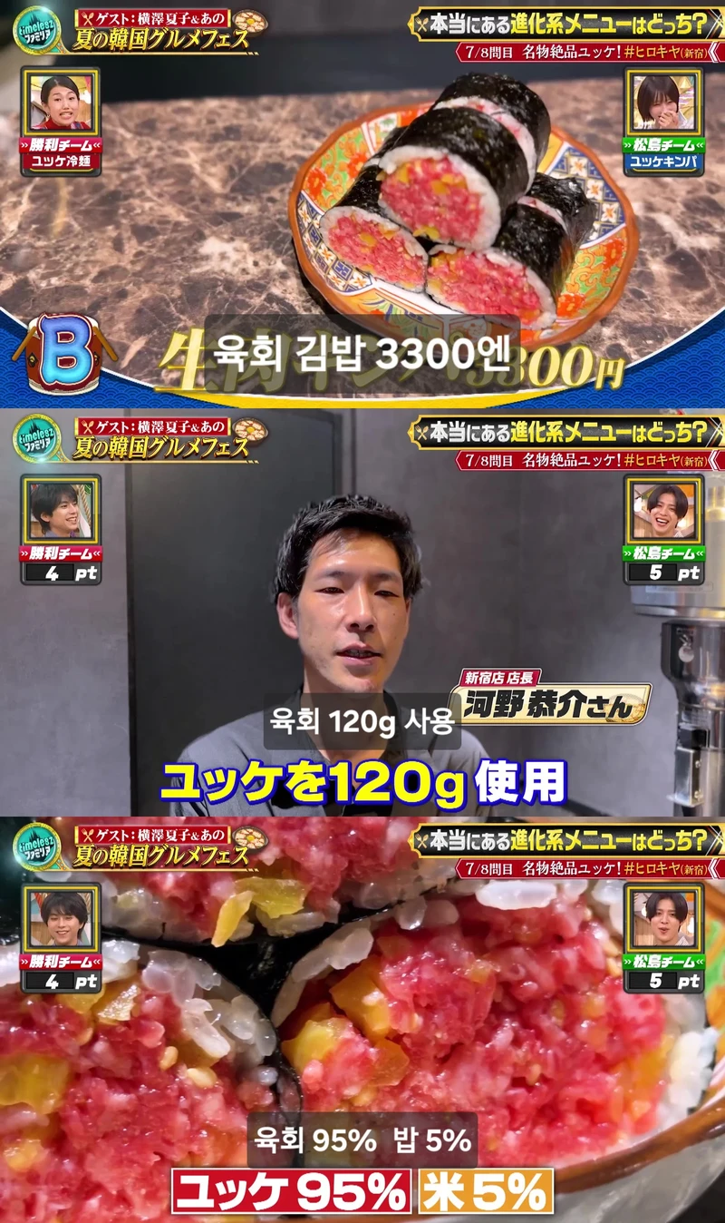 일본 3300엔짜리 김밥