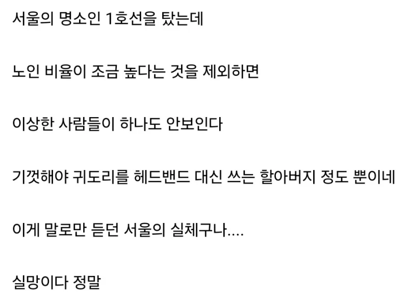 서울관광와서 실망한 사람-2