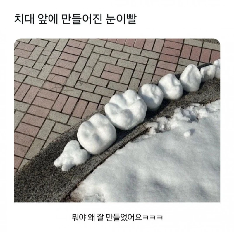 치대 앞에 만들어진 눈이빨.jpg