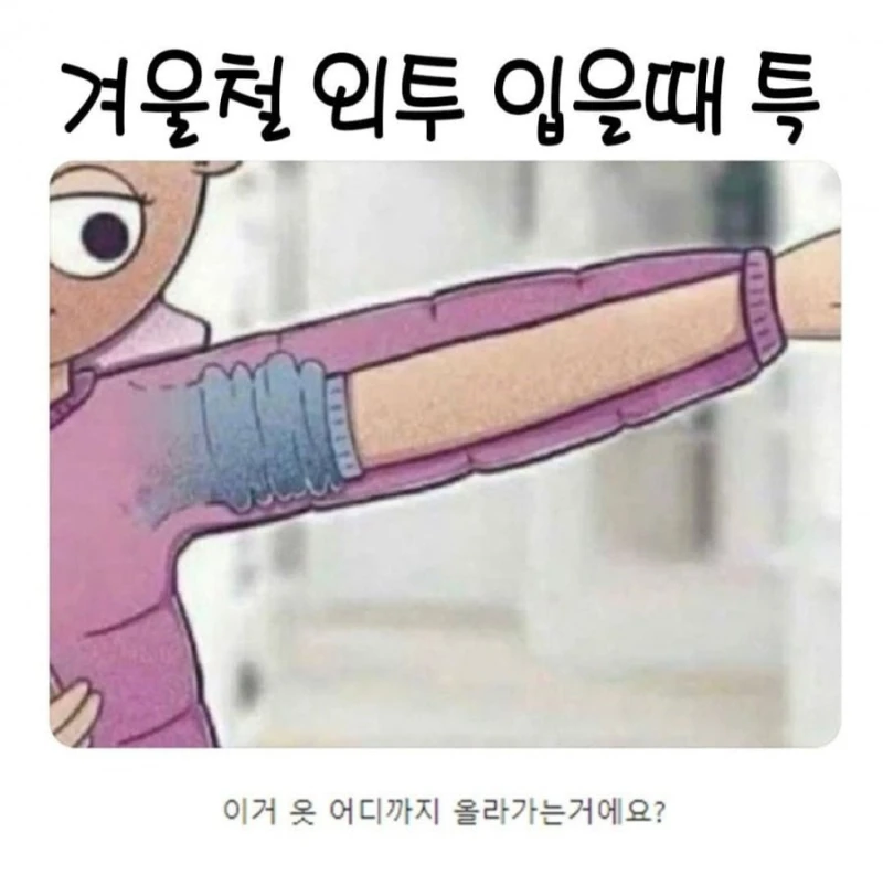 겨울철 외투 입을때 특