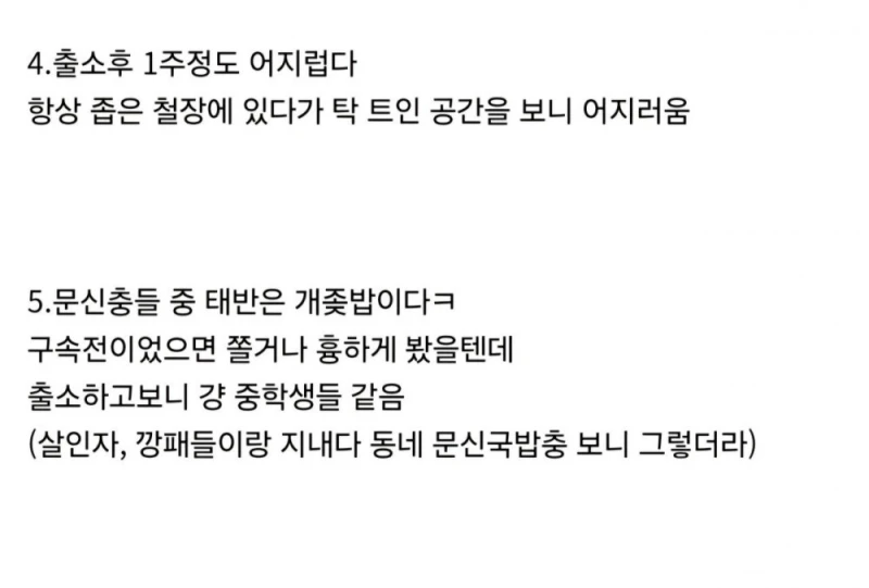 어느 디시인의 징역 몇년 살고 느낀 점 -2