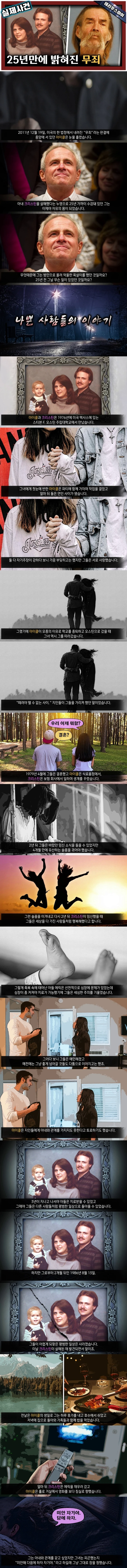 아내 살인범으로 몰려 25년의 억울한 옥살이를 한 남성 