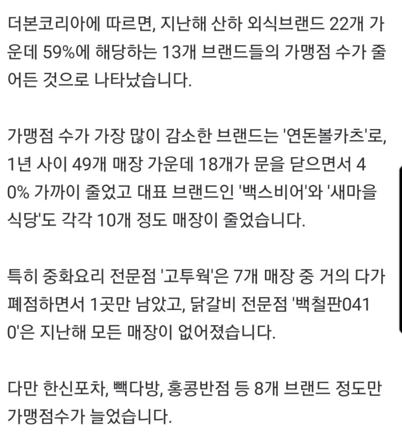 요즘 백종원 식당들이 잘 안보이는 이유-2