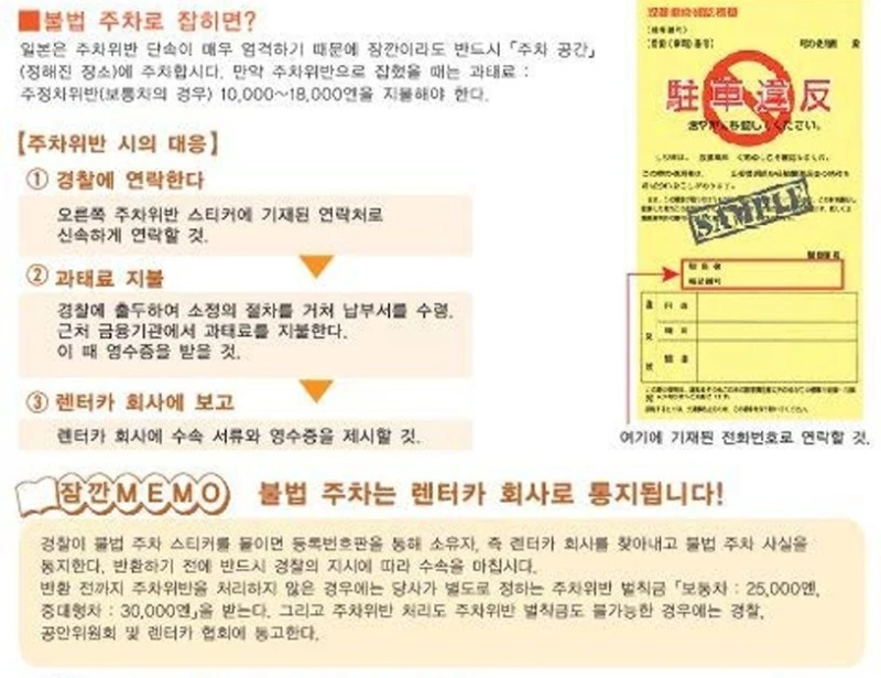 걸리면 ㅈ되는 일본 주차위반 벌금