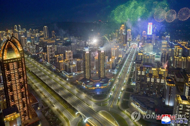 북한 평양 신시가지 야경 위엄 ㄷㄷ-8