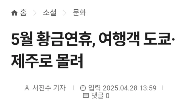 한국인들이 좋아하는 여행지 순위.