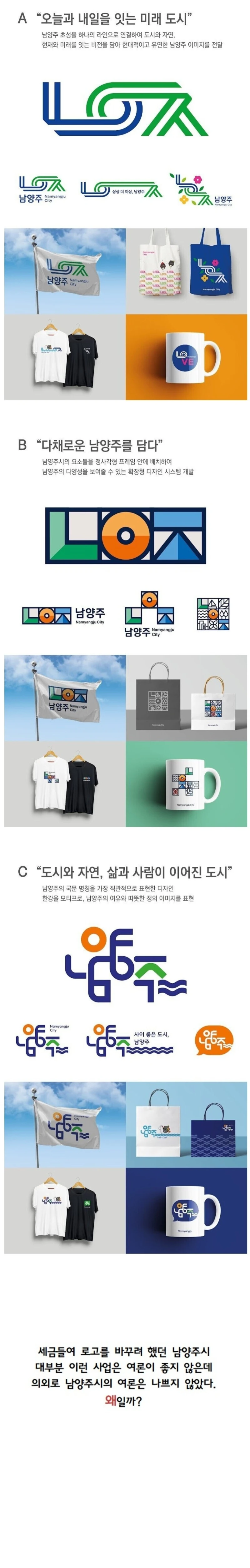 국민의 혈세로 로고 바꾼 남양주시가 비난받지 않는 이유 