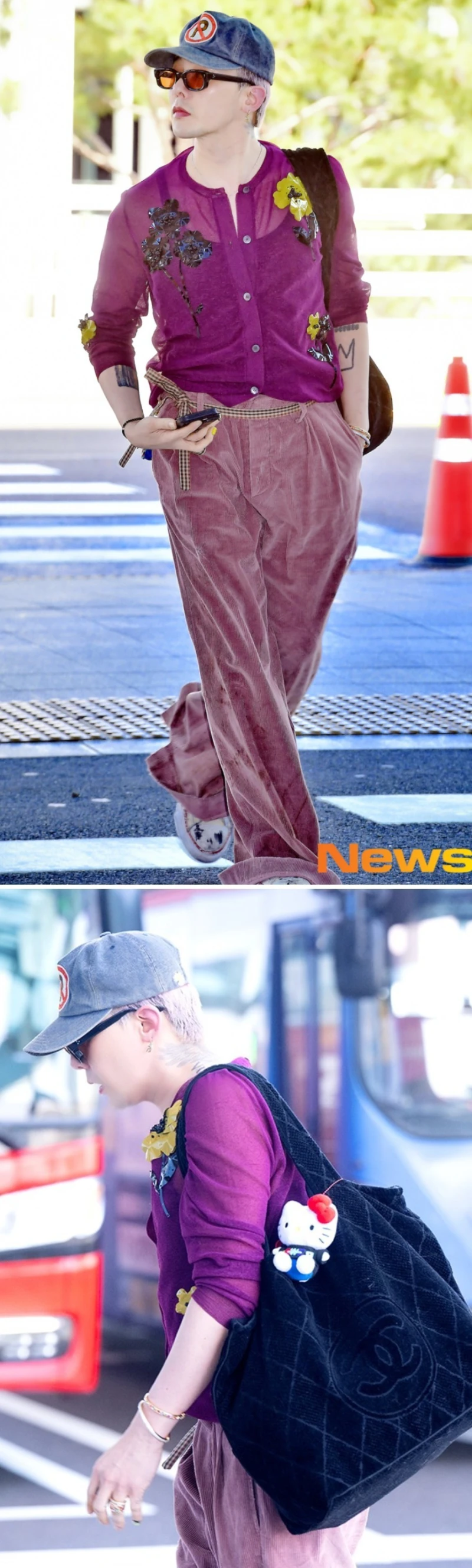 오늘자 지드래곤 공항 패션