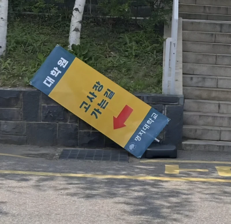 명지대 대학원 고사장 가는길 