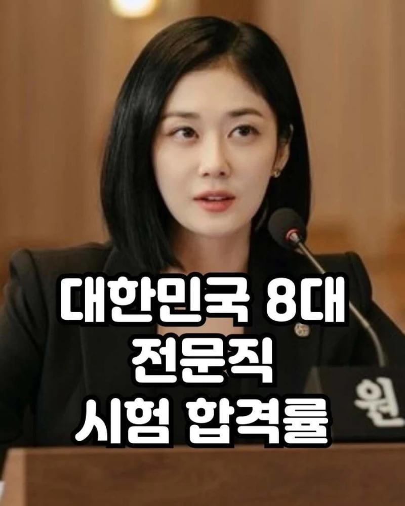 대한민국 8대 전문직 시험 합격률