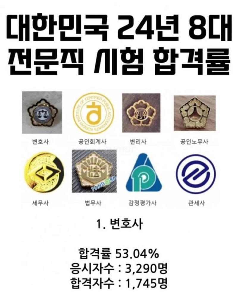 대한민국 8대 전문직 시험 합격률-2