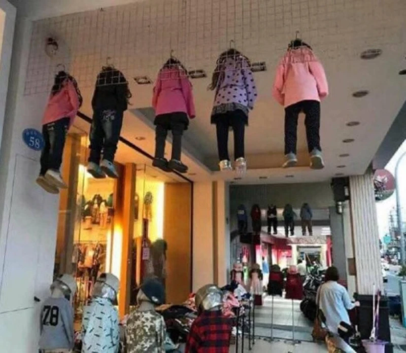 주의) 소름끼치는 대만 아동복 매장