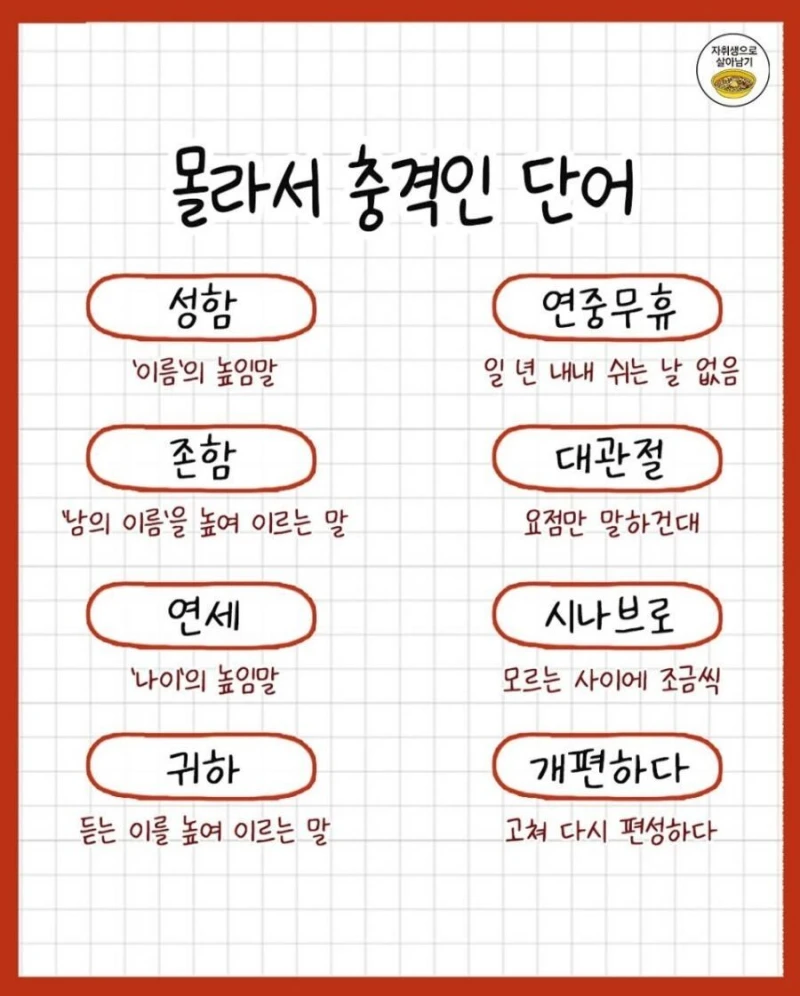 요즘 애들은 잘 모르는 단어라고 함-2