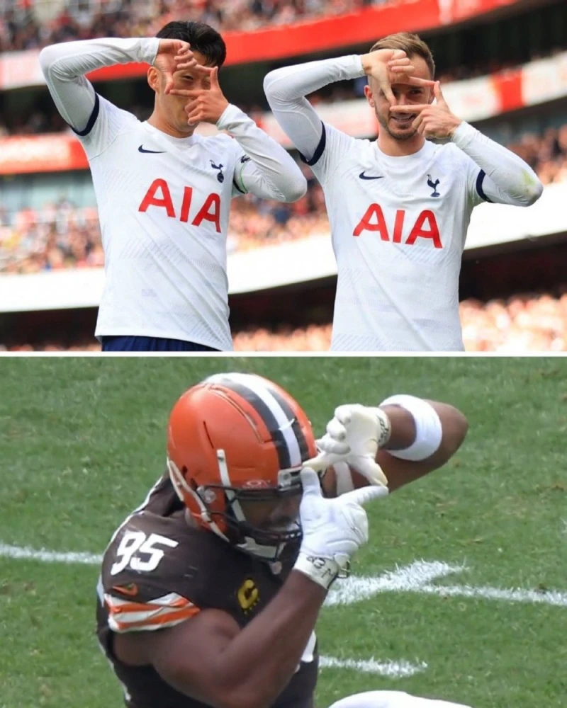 NFL에 등장한 손흥민 셀러브레이션 -2