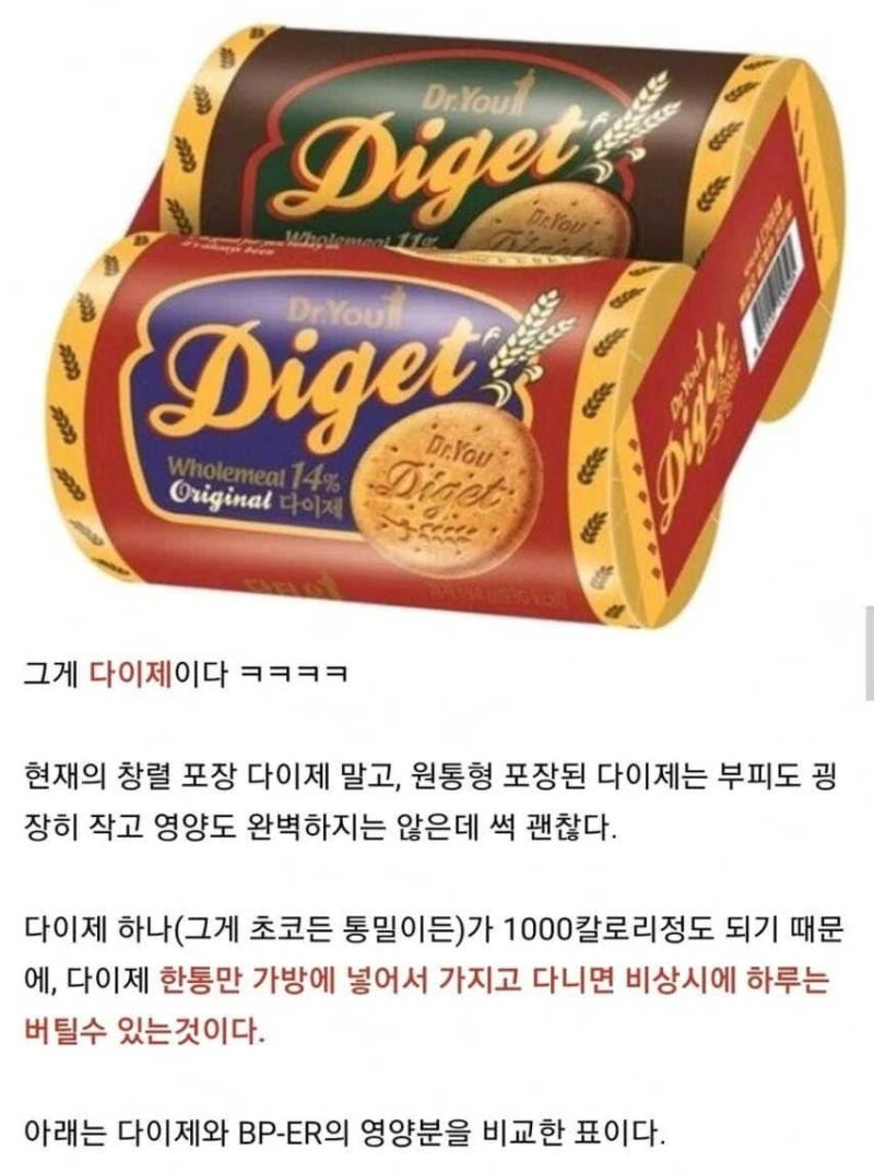 긴급 생존 음식으로 다이제를 추천하는 이유 -5