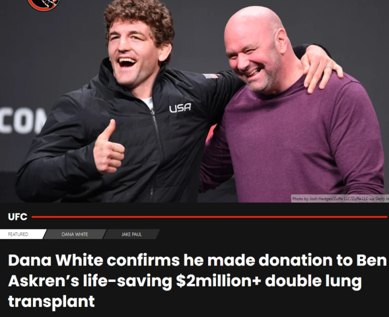 UFC 사장 데이나 화이트 인성 수준-2