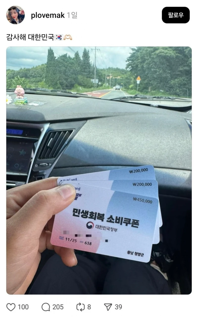 민생 쿠폰 받은 외국인 "감사해 대한민국"