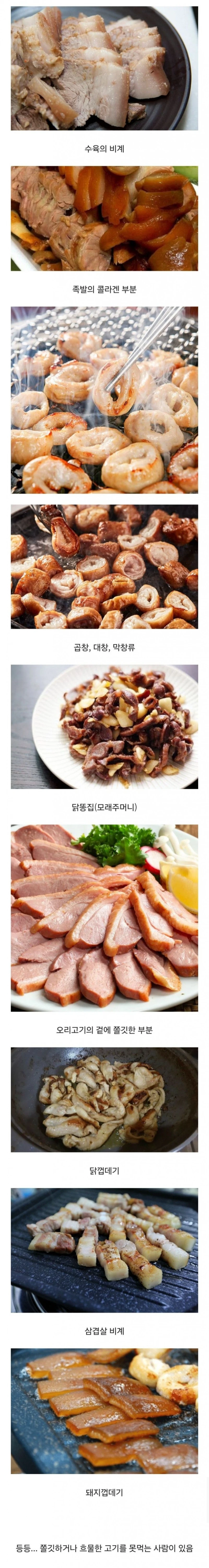 이런 류의 고기를 싫어하는(못먹는) 사람 있음